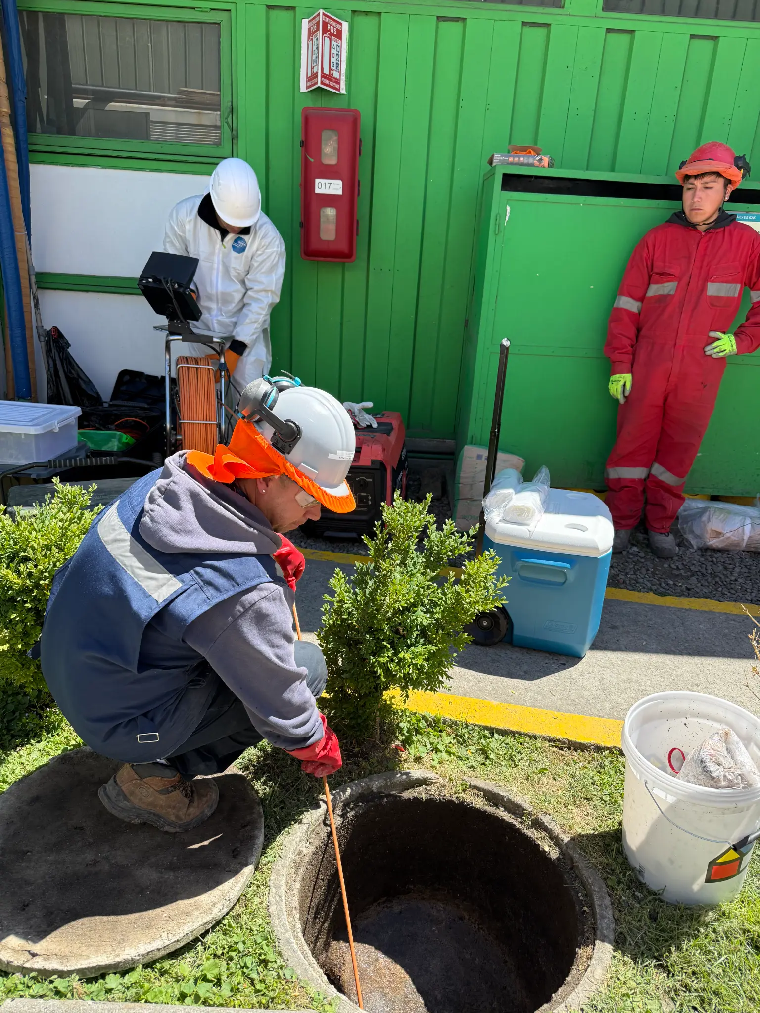 Equipo de inspección CCTV en sitio