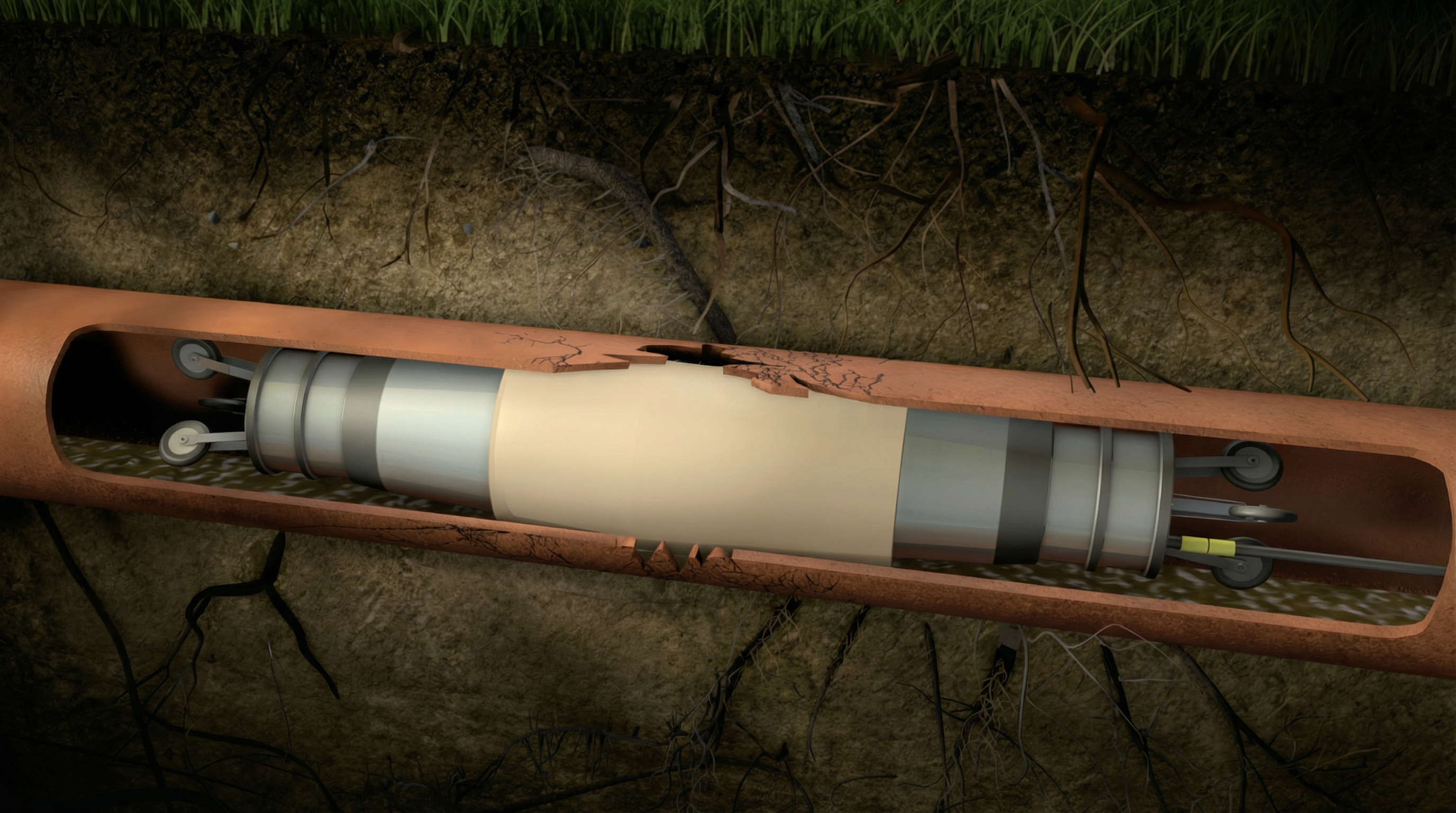 Reparación puntual con packer — Hydra Liner