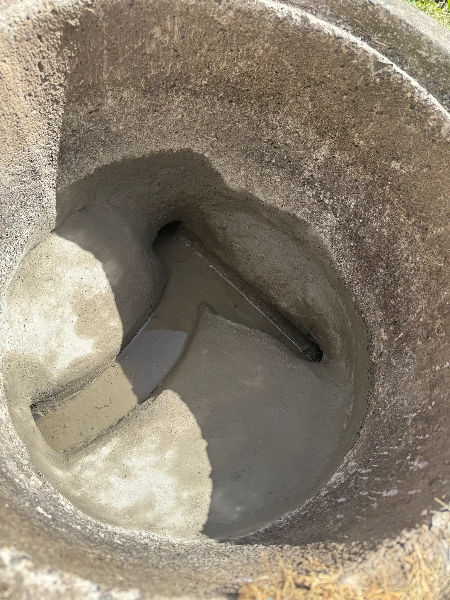 Interior de tubería rehabilitada